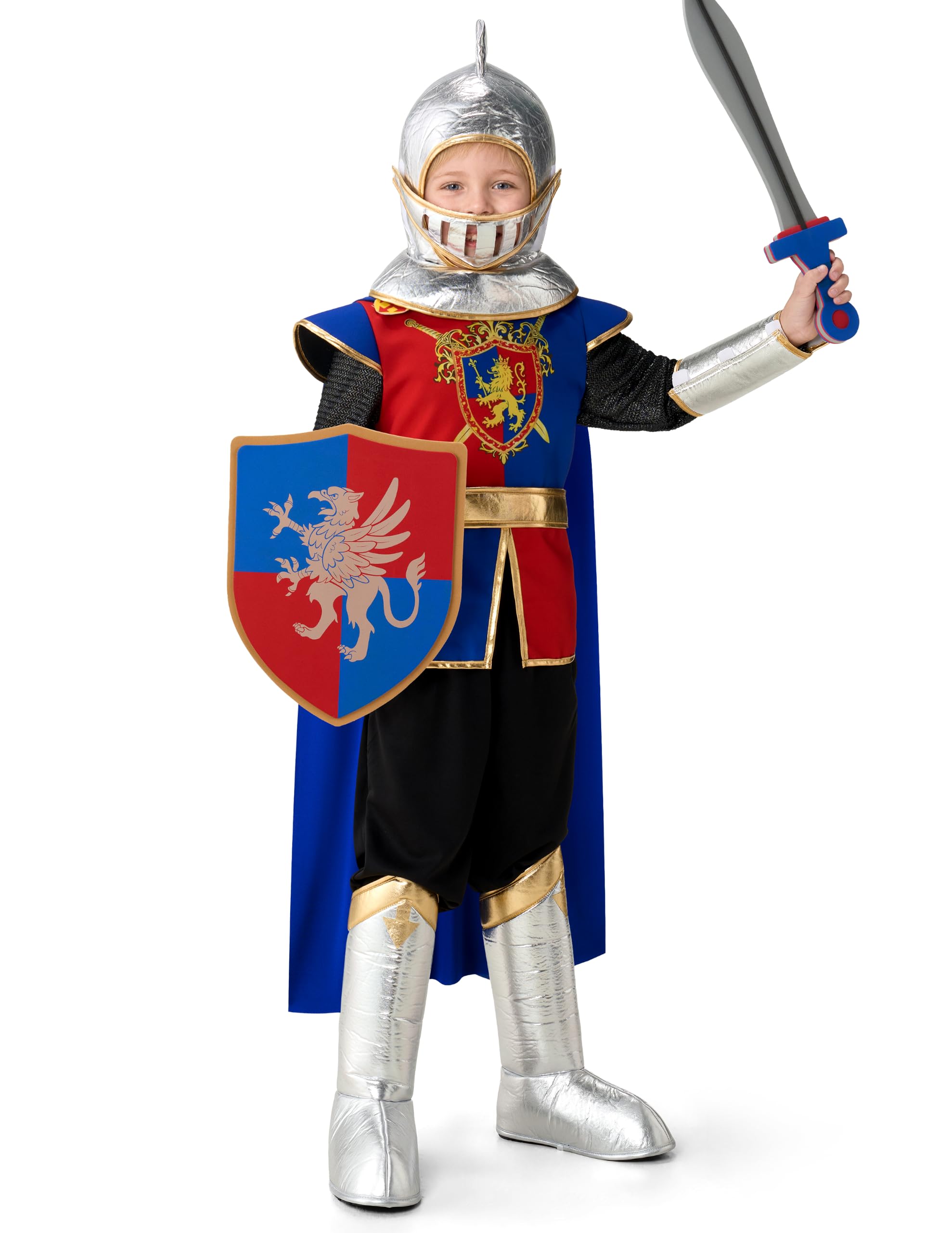 Spooktacular Creations Costume da cavaliere medievale per bambini, costume di Halloween per giochi di ruolo e feste a tema