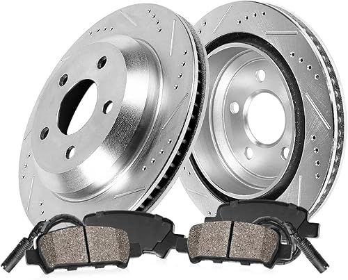 Callahan CDS03714 - Juego de 5 rotores y pastillas de freno y sensores para Mercedes GLK350, 11.811in, con agujero y ranura