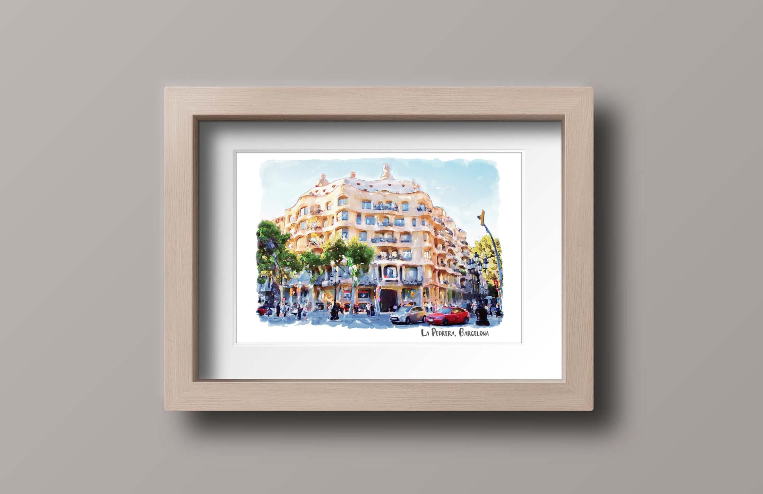 Amazon.com: La Pedrera, The Quarry Gaudi Barcelona Cityscape Casa