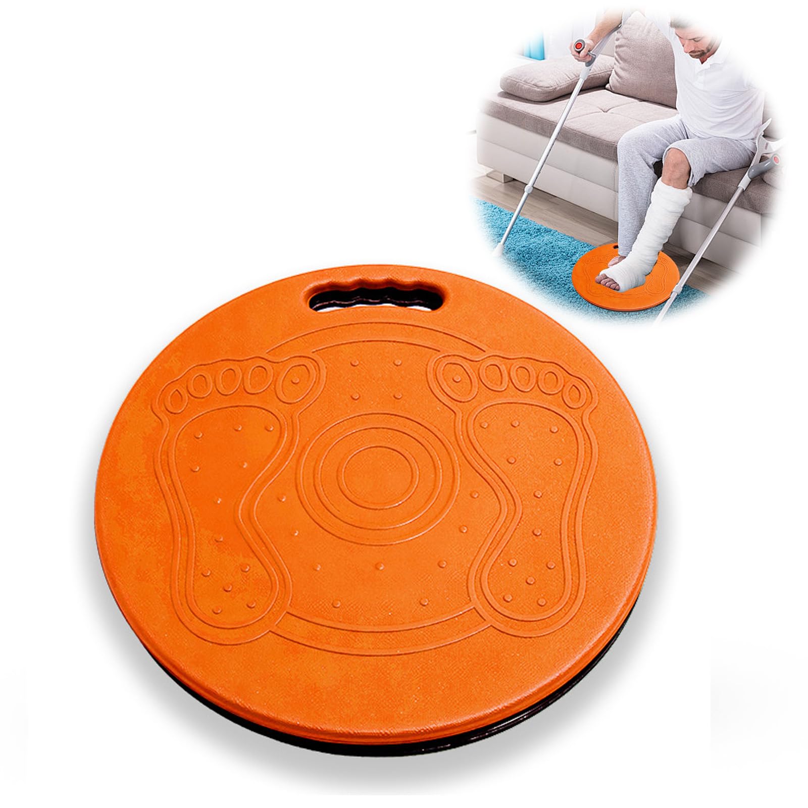 Ayuda para la transferencia con plataforma giratoria para pacientes ancianos y discapacitados con un peso de hasta 120 kg, disco de transferencia para la movilidad en el cuidado domiciliario (naranja)