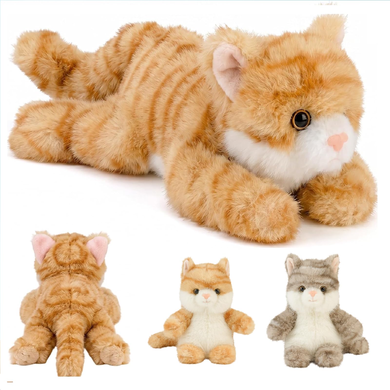 Ginger Cat Plush Soft Toy,Plush Toy Orange Cat,Soft Brown Plush Material