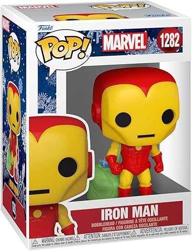 Funko Pop! Marvel Holiday - Iron Man with Bag - Marvel Comics - Figura de vinilo coleccionable - Idea de regalo - Mercancía oficial - para niños y
