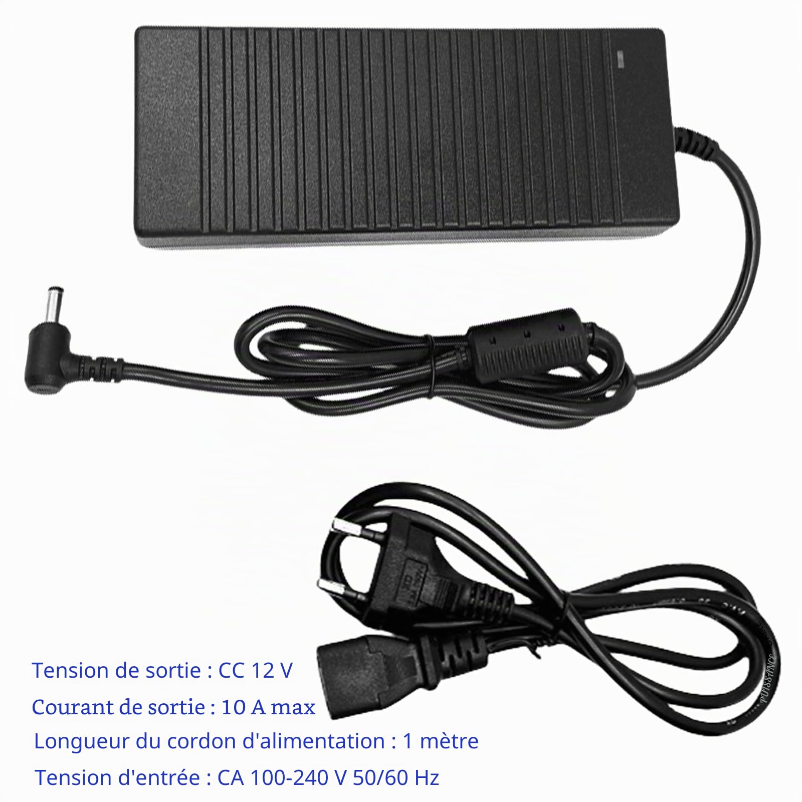 Adaptateur d'alimentation 24 V, 10 A : bloc d'alimentation 240 W CA vers CC 24 V, convertisseur de transformateur CA CC avec embout de 5,5 x 2,5 mm, adaptateur secteur universel pour