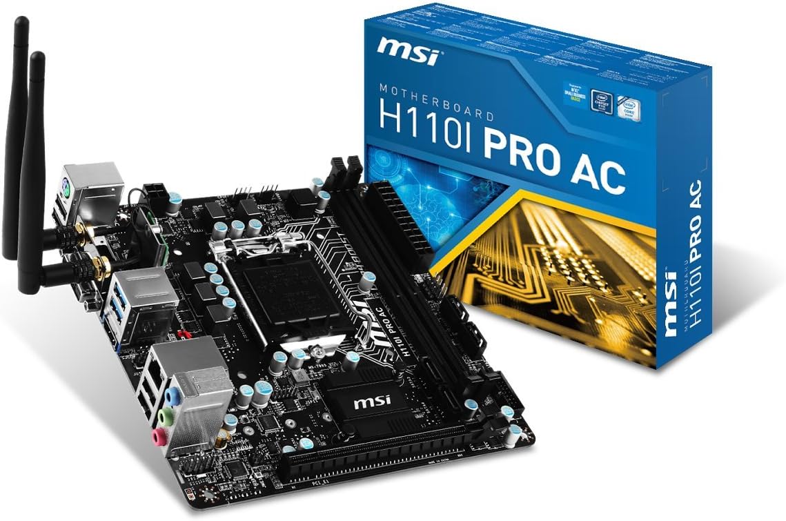 MSI Intel Skylake H110 LGA 1151 DDR4 USB 3.1 Mini ITX Motherboard (H110I Pro AC)