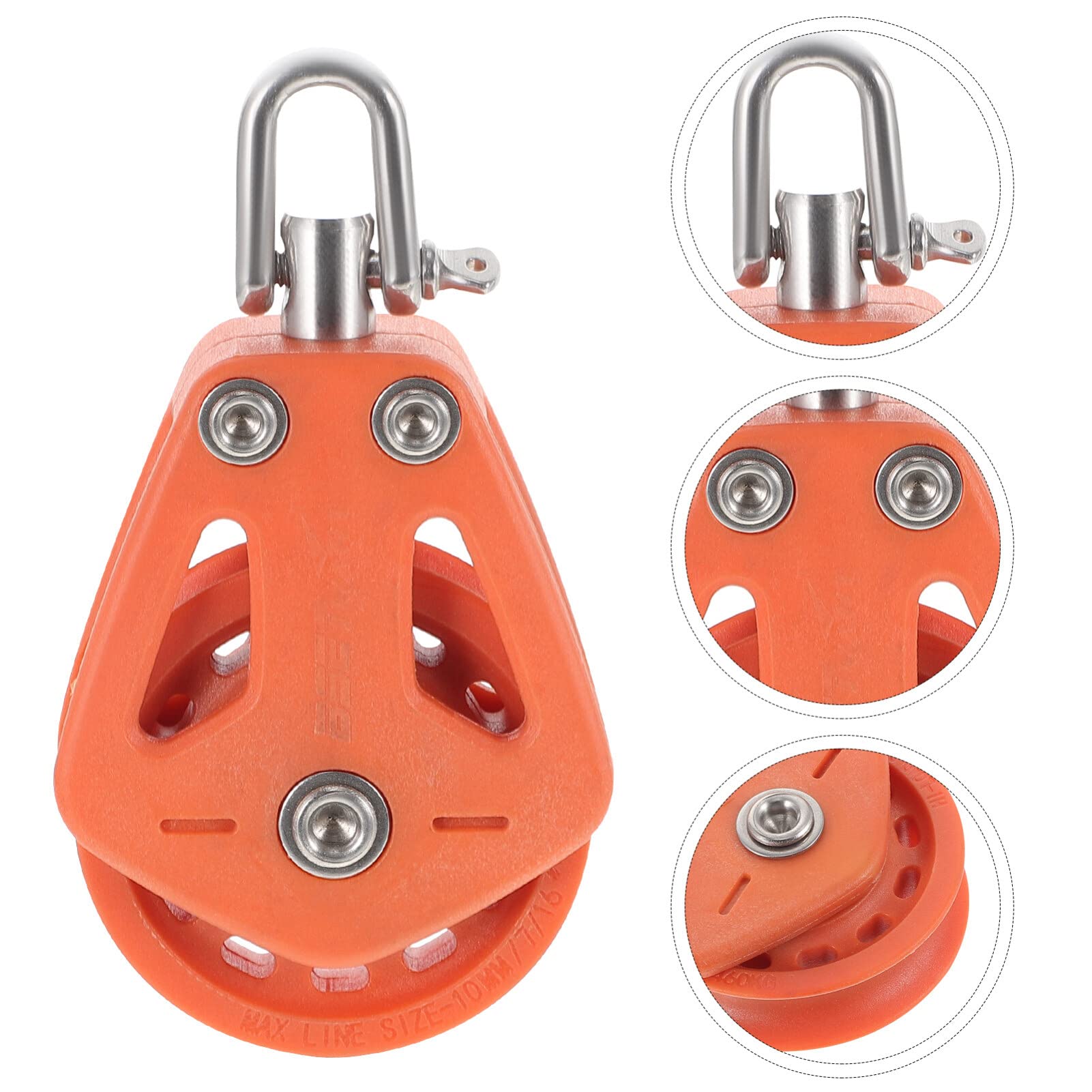 Set di 2 pulegge in nylon resistente con griglia rotante per Set di 2 pulegge in nylon resistente con griglia rotante per