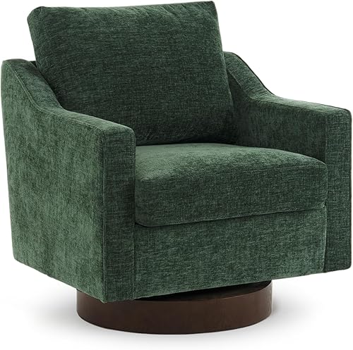 Miniatura 9 de VINGLI Silla giratoria Mid-Century moderna, sillón tapizado en 360, sofá para el hogar con brazos de oruga para sala de estar, dormitorio, sala de