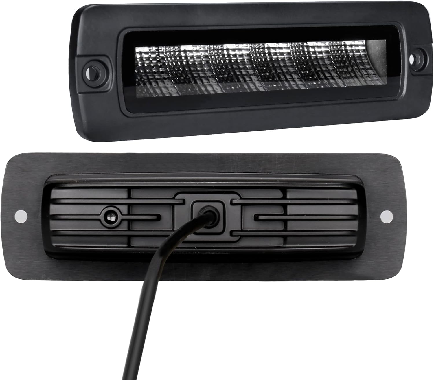 Go Rhino Xplor Lighting: Blackout Series Flsuh Mount Sixline Flood Light Kit (Pair) | Flush Mount Aluminum, Black | 750300621FBF