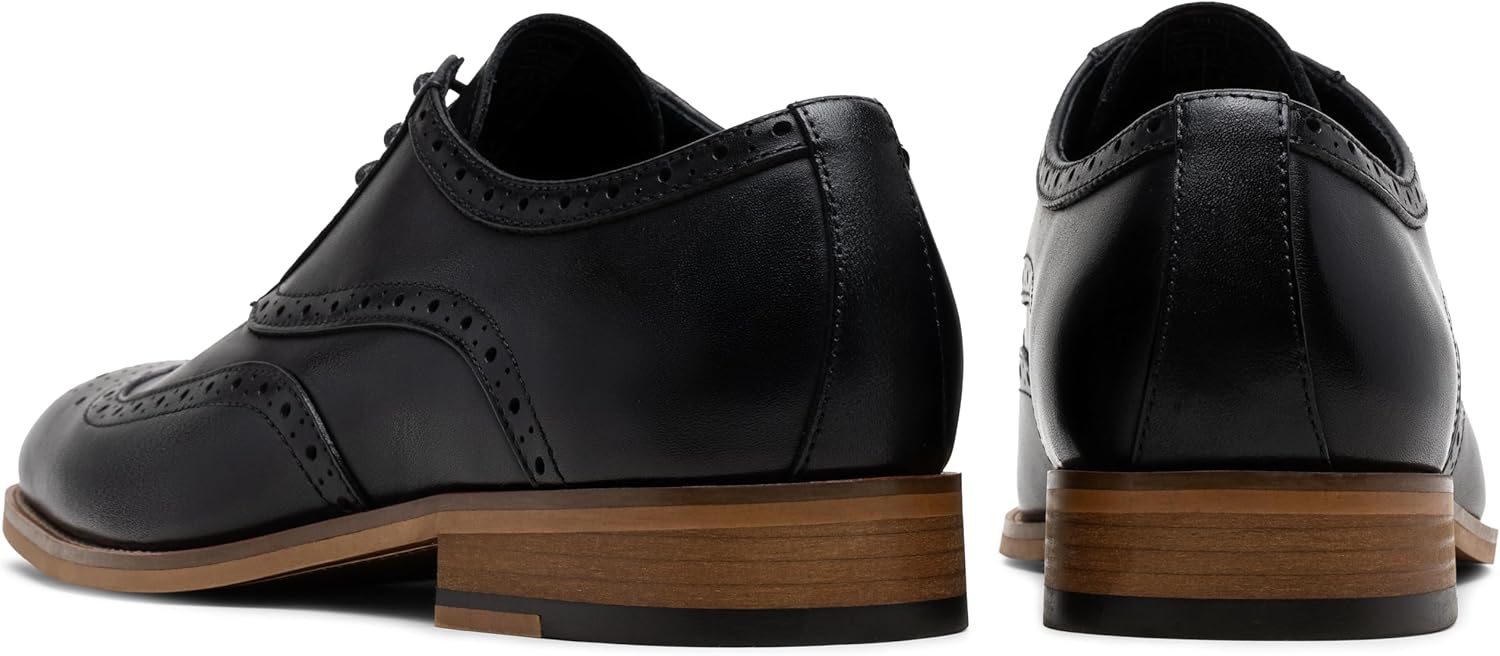 Jousen Mens Dress Shoes Leather Oxford Derby Shoe Formal Brogue Wingtip Dress Shoes for Men - Image 6