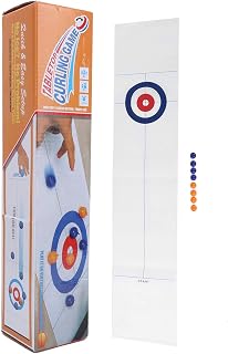 plplaaoo Portable Tabletop Curling Game - Foldable Compact Curling Toy for Kids Adults Family Party Fun