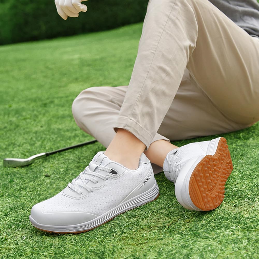 Women's Golf Shoes, Breathable Mesh Golf Sport Shoes Spikeless Workout Golfing Footwears for Ladies