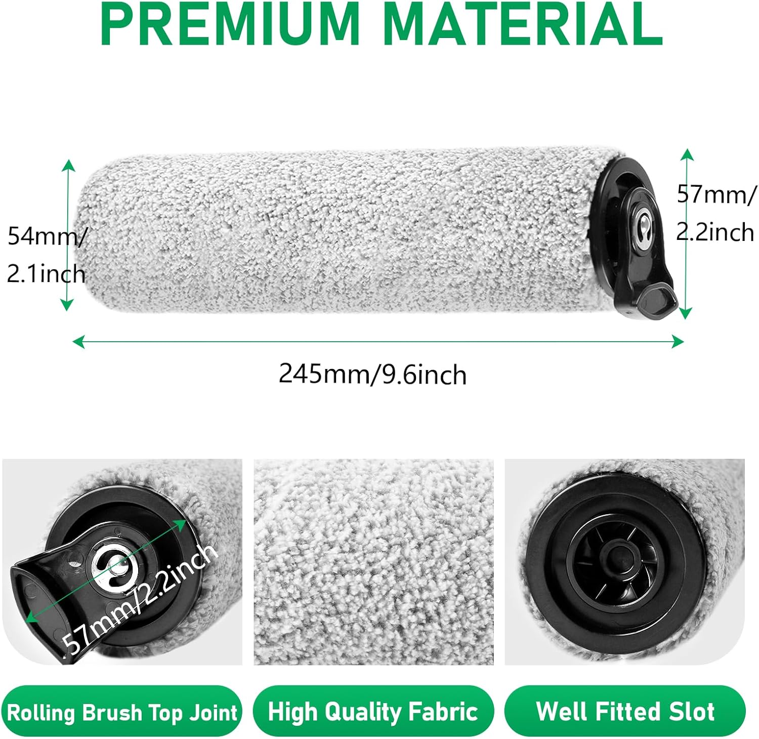 iFloor 3 Replacement Brush Rollers and HEPA Filter Kits Compatible with Tineco iFloor 3 and Floor One S3 Cordless Wet Dry Vacuum Cleaner Replacement Parts,3 Brush Rollers & 3 Filters