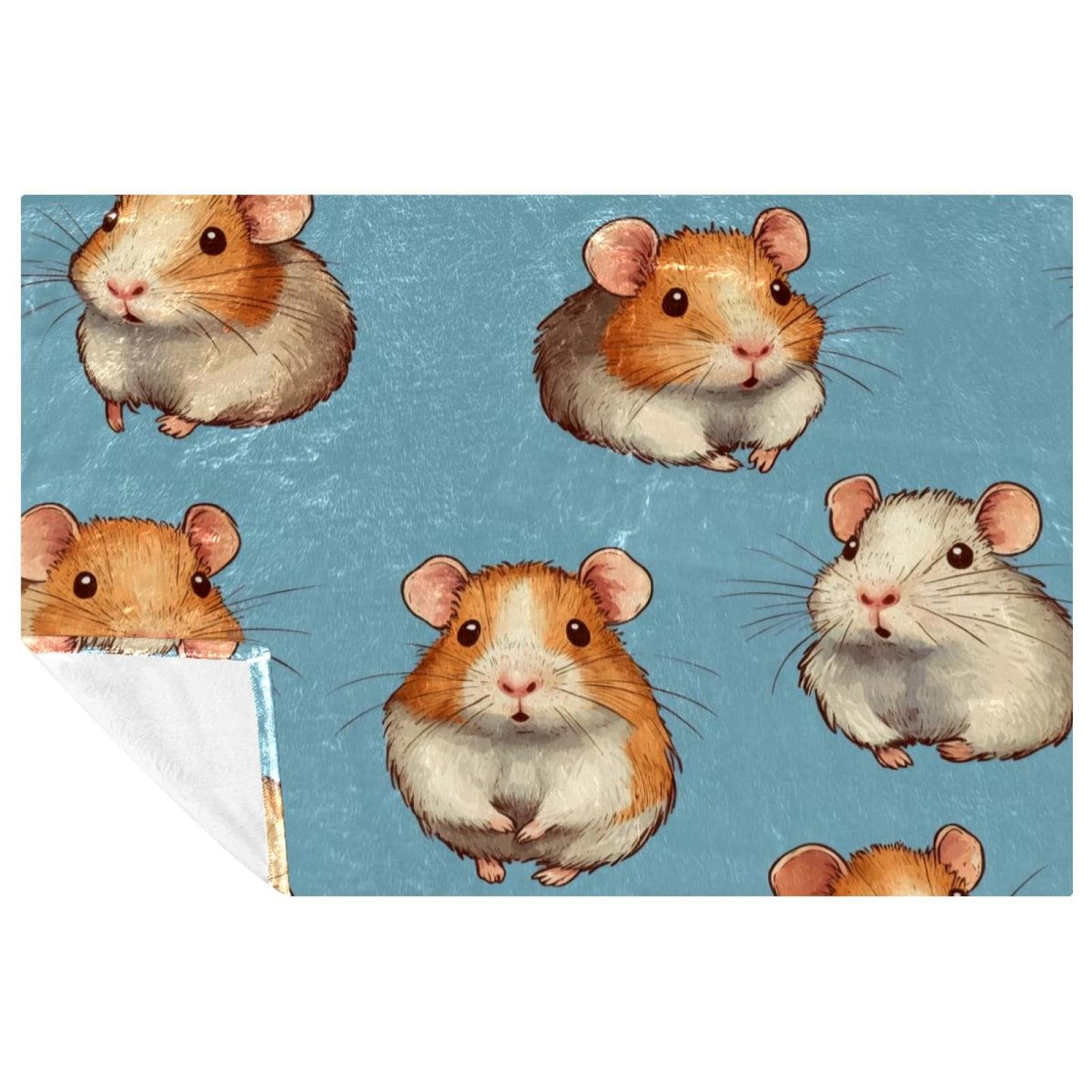 Couverture douce Clever Hamsters plaid chaud et confortable pour lit et canapé 150 x 100 cm