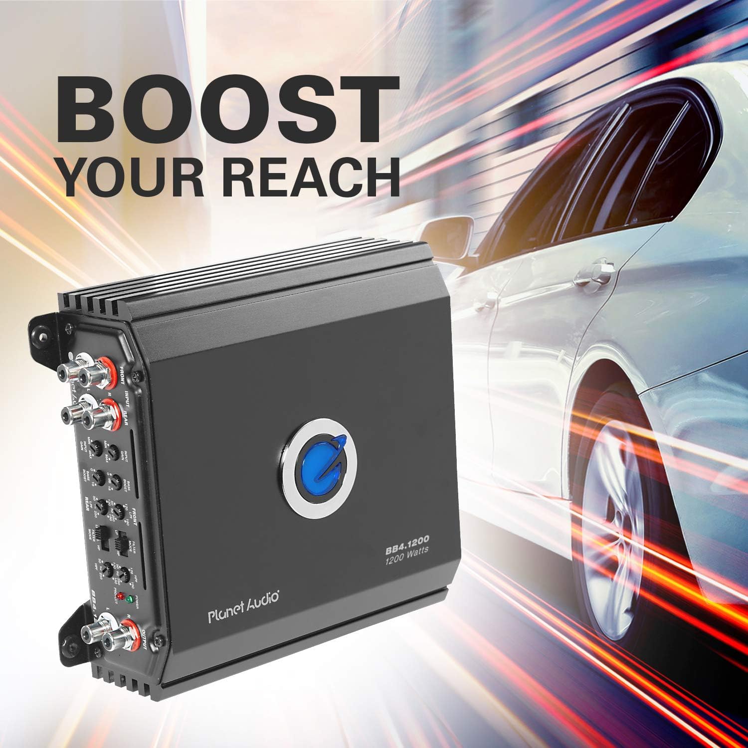 Review Planet Audio BB4.1200 4 Channel Class D Car Amplifier - 1200 Watts, Full Range, 2-4 Ohm Stable, Mosfet Power Supply, Bridgeable