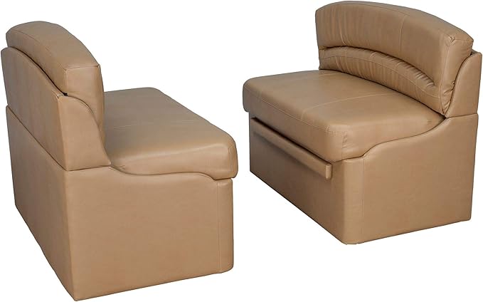 RecPro Charles 36" RV Dinette Booth with Storage | Converts to Bed | RV Dining Room (2 Pack, Toffee)