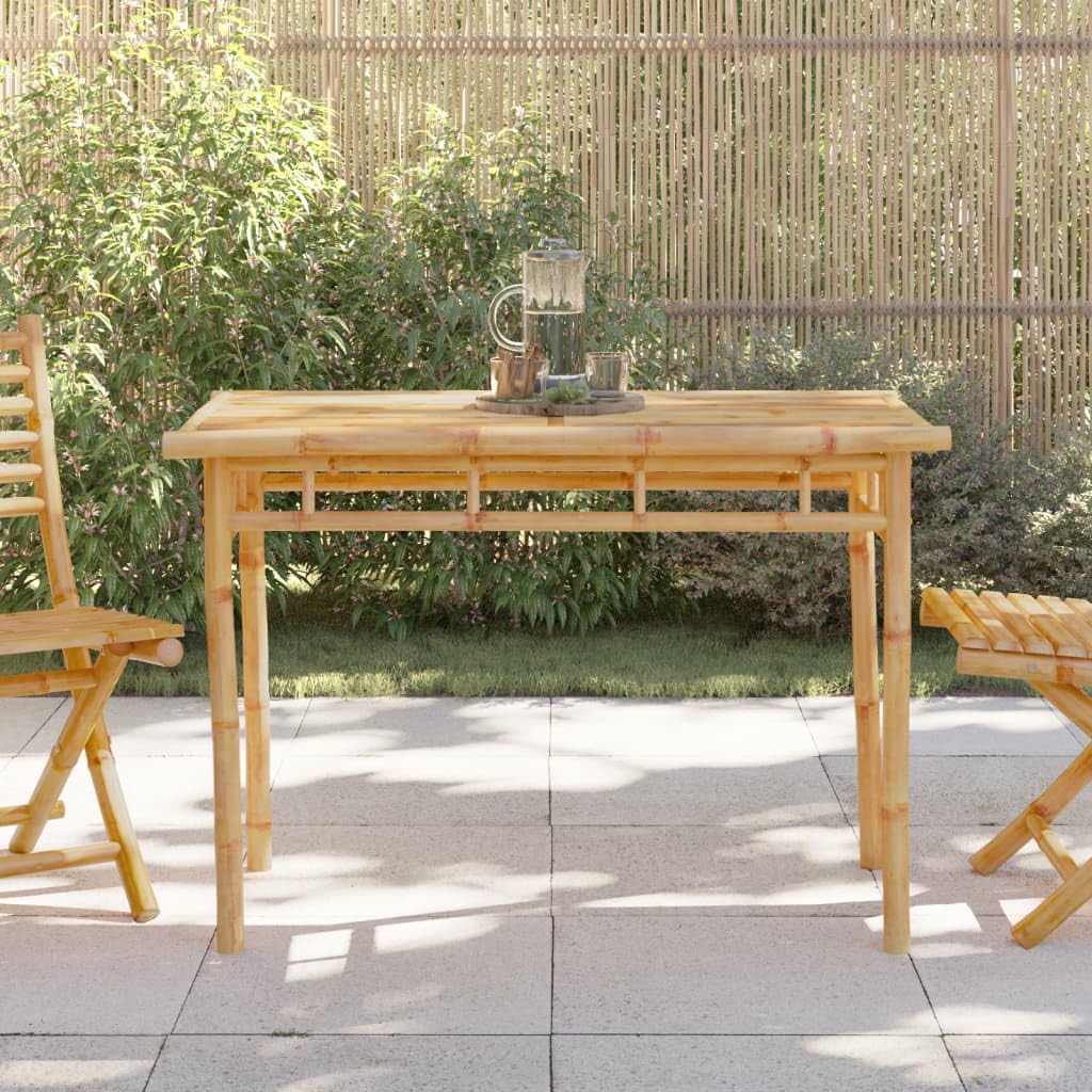 vidaXL Garten Esstisch, Gartentisch Robuste Tischplatte, Pflegeleicht Tisch  fr Garten Terrasse, Gartenmbel Balkontisch, Landhausstil, Bambus : ...