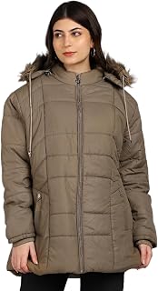 ELLIPSE Women's Winter Jacket with Detachable Hood, Nylon Fabric, Inner Jacket, Multiple Pockets, Ideal for -5°C to 10°C Price In India