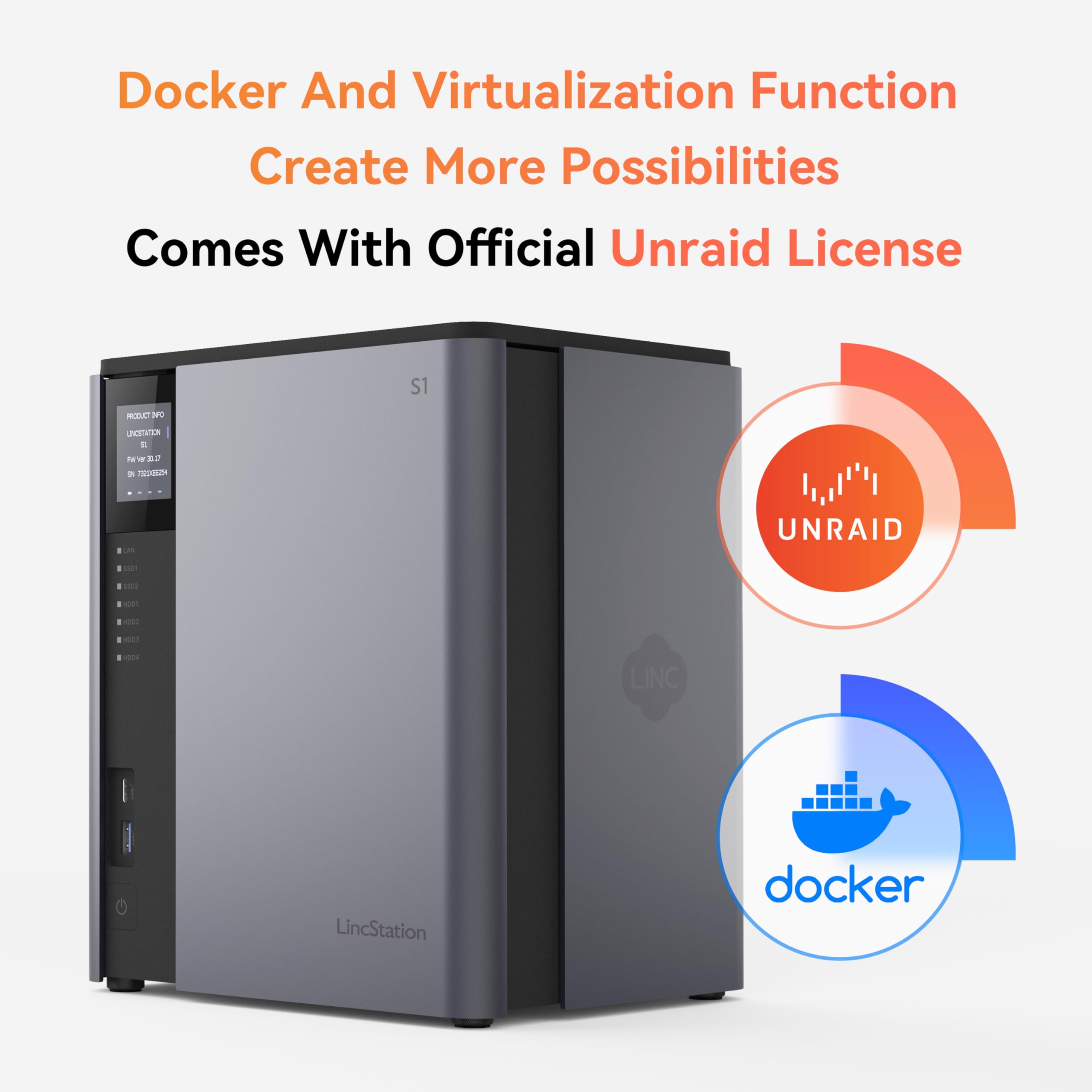 Amazon.com: LincStation S1 6-Bay Desktop NAS - Intel N97 Quad-Core