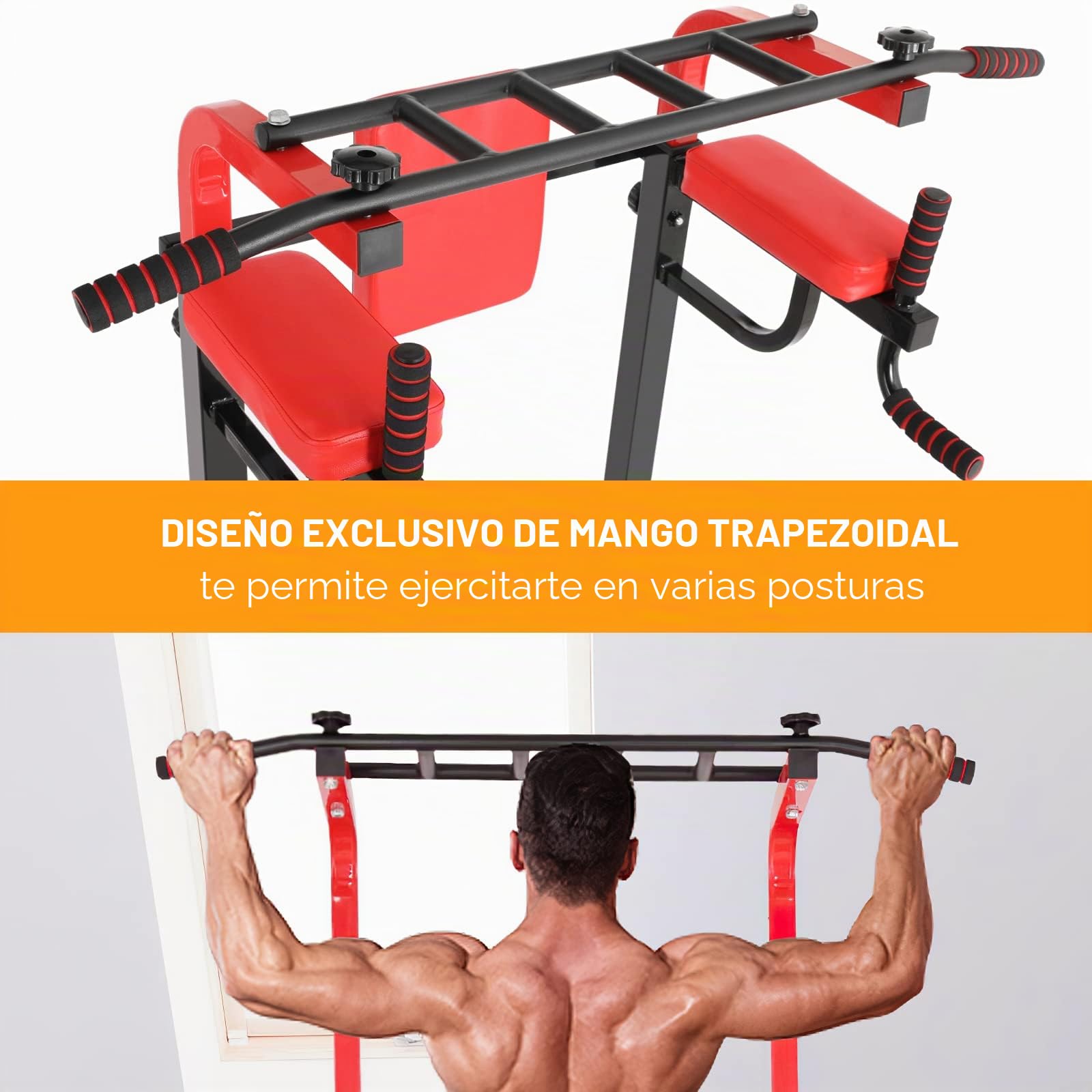 Power Tower Dip Station, Dispositivos deportivos con barra de dominadas, Altura Regulables Dip Stands, barras dip y entrenamiento de espalda para Gimnasio en casa de Entrenamiento Max 200 kg