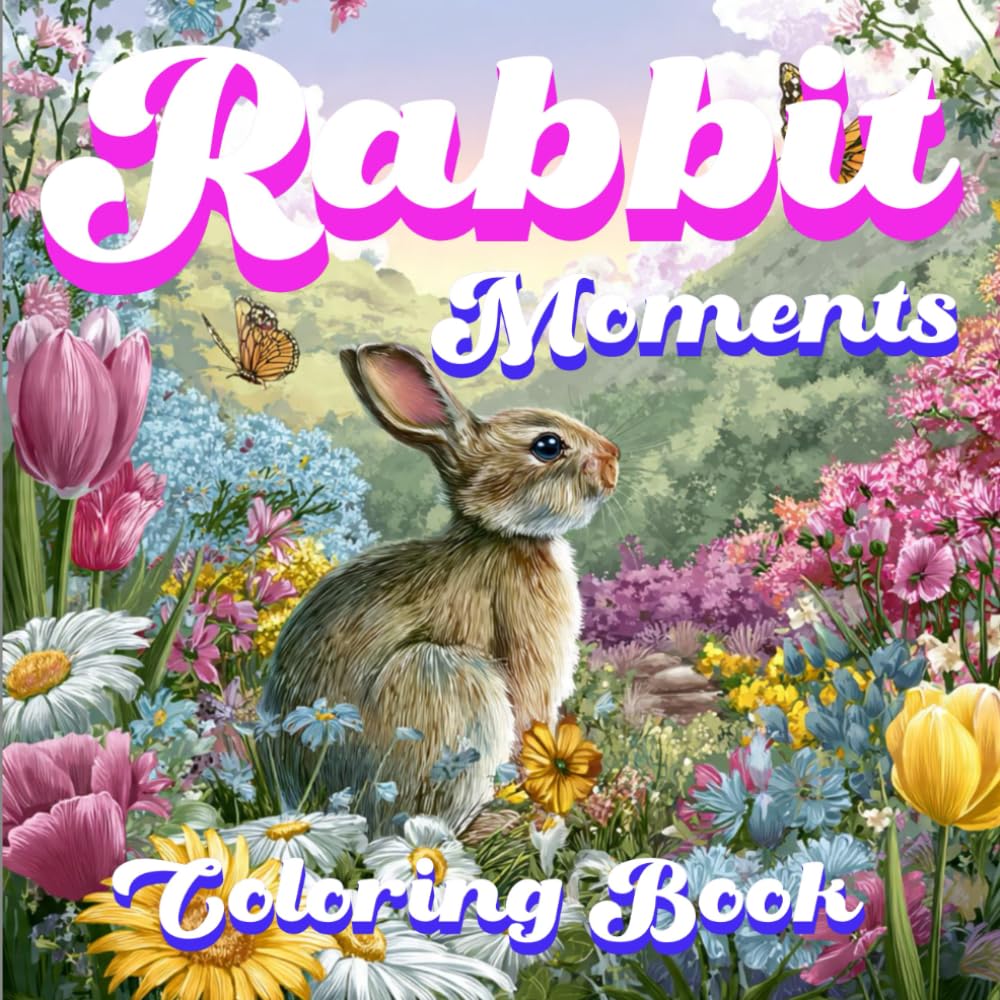 Rabbit Moments Coloring Book: A Relaxing Collection of Intricate Rabbit Scenes for Stress Relief and Mindful Coloring for Teens and Adult / Bunny ... Designs for Peaceful Coloring Sessions /