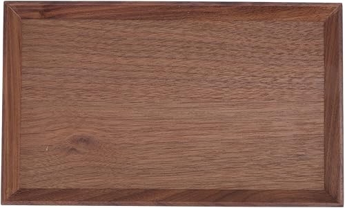 Bandeja otomana de madera de nogal, bandejas para servir para mesa de café, bandeja de madera maciza para servir, platos decorativos vintage para