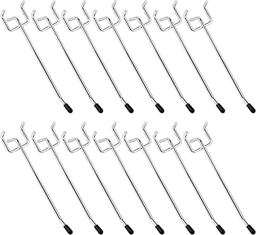 Gancho para tablero de clavijas, 50 piezas, accesorios de tablero de clavijas, resistente y duradero en forma de L, metal galvanizado apto para