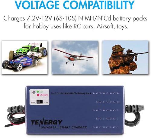 Miniatura 4 de Tenergy Cargador universal inteligente para batería de NiMH  NiCd 7.2V - 12V con corriente de carga y sensor de temperaturaselección