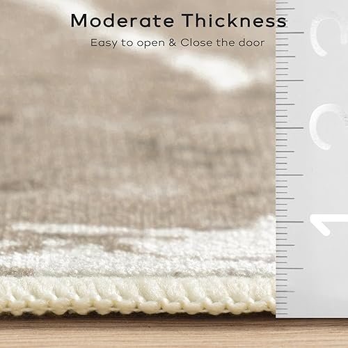 Miniatura 142 de Ashler - Alfombras bohemias vintage de 5 x 8 pies para sala de estar, lavables a máquina con parte trasera antideslizante, alfombra para interiores