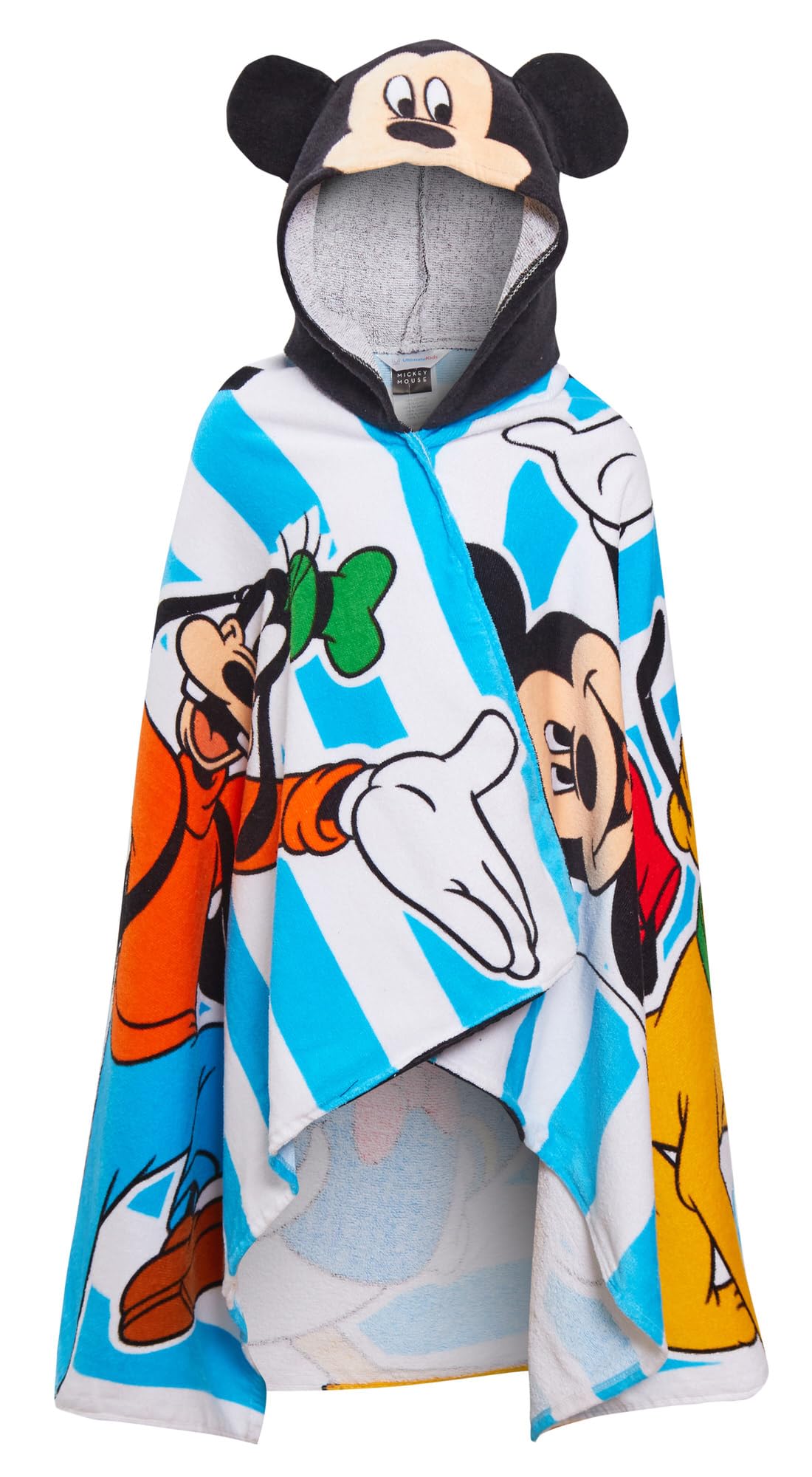 Disney Mickey Mouse asciugamano con cappuccio 100% cotone bambini vestire Mickey Poncho spiaggia asciugamano nuoto Wrap