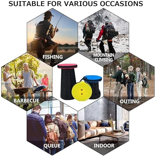 2023 Upgraded-Portable Retractable Folding Stool, Collapsible Telescoping Foldable Camping Stool For Adults For Outdoor Fishing Hiking Gardening Travel Bbq #TOP5