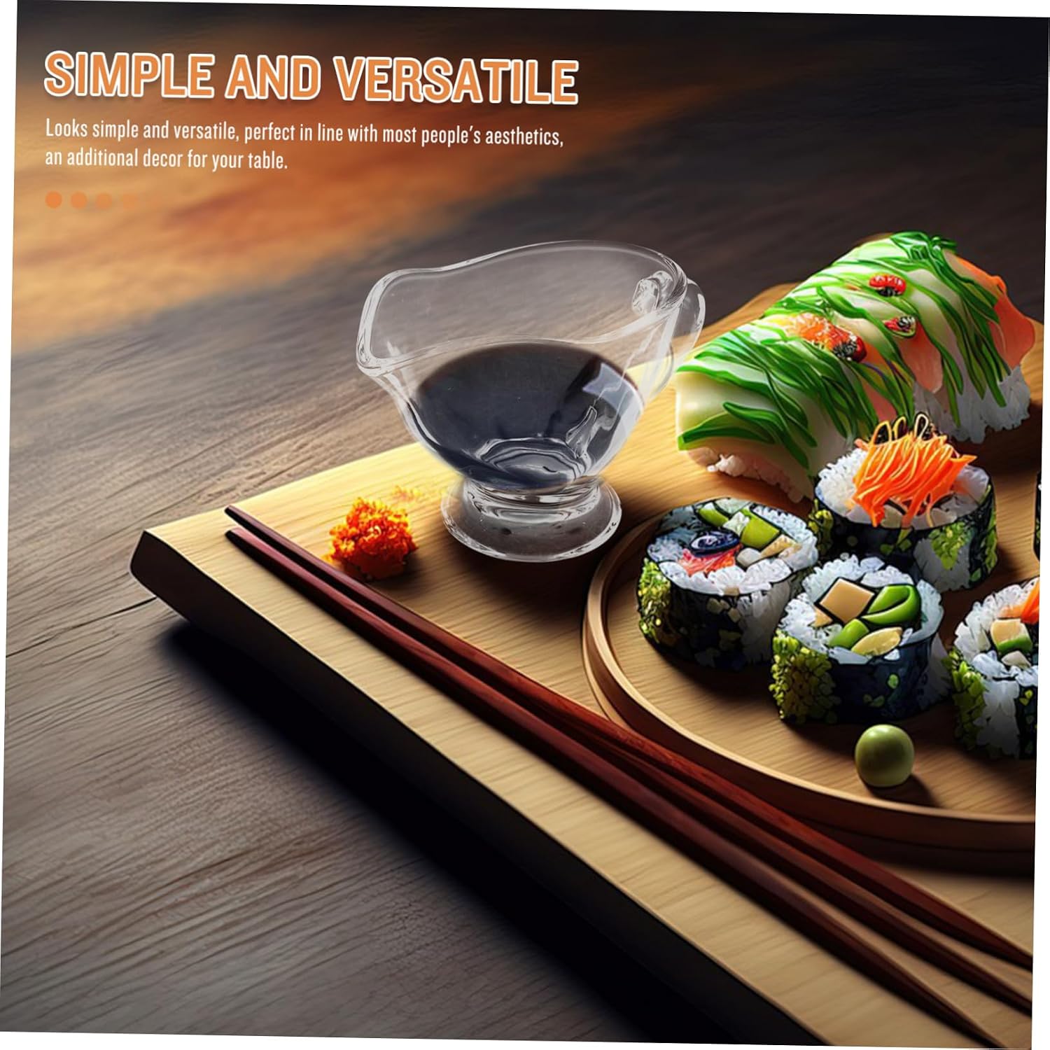 Ciieeo 2pcs Glass Juice Boat Sauce Boat Lid for Gravy Sauce Dish Wide Applicable for Bbq Dinner Birthday Parties