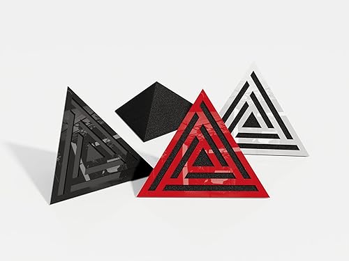 Miniatura 8 de Paquete de 2 trampas para bajos de esquina de techo difusa de absorción de sonido Triangle-SCIFI con placa HDF laminada perforada  16.5x16.5x16.5 in