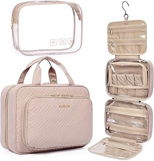 Bagsmart Organizer Transparent Toiletries Large Pink
