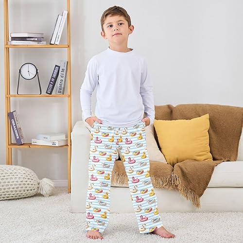Miniatura 2 de ALAZA pajama Pants Long Soft Flannel Sleep Pant Pajama Bottoms pj pants for 6-14 Years