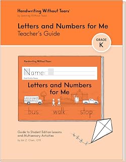 Learning Without Tears Letters and Numbers for Me Teacher's Guide - Kindergarten Handwriting Practice for Age 5+ School Home Tutoring