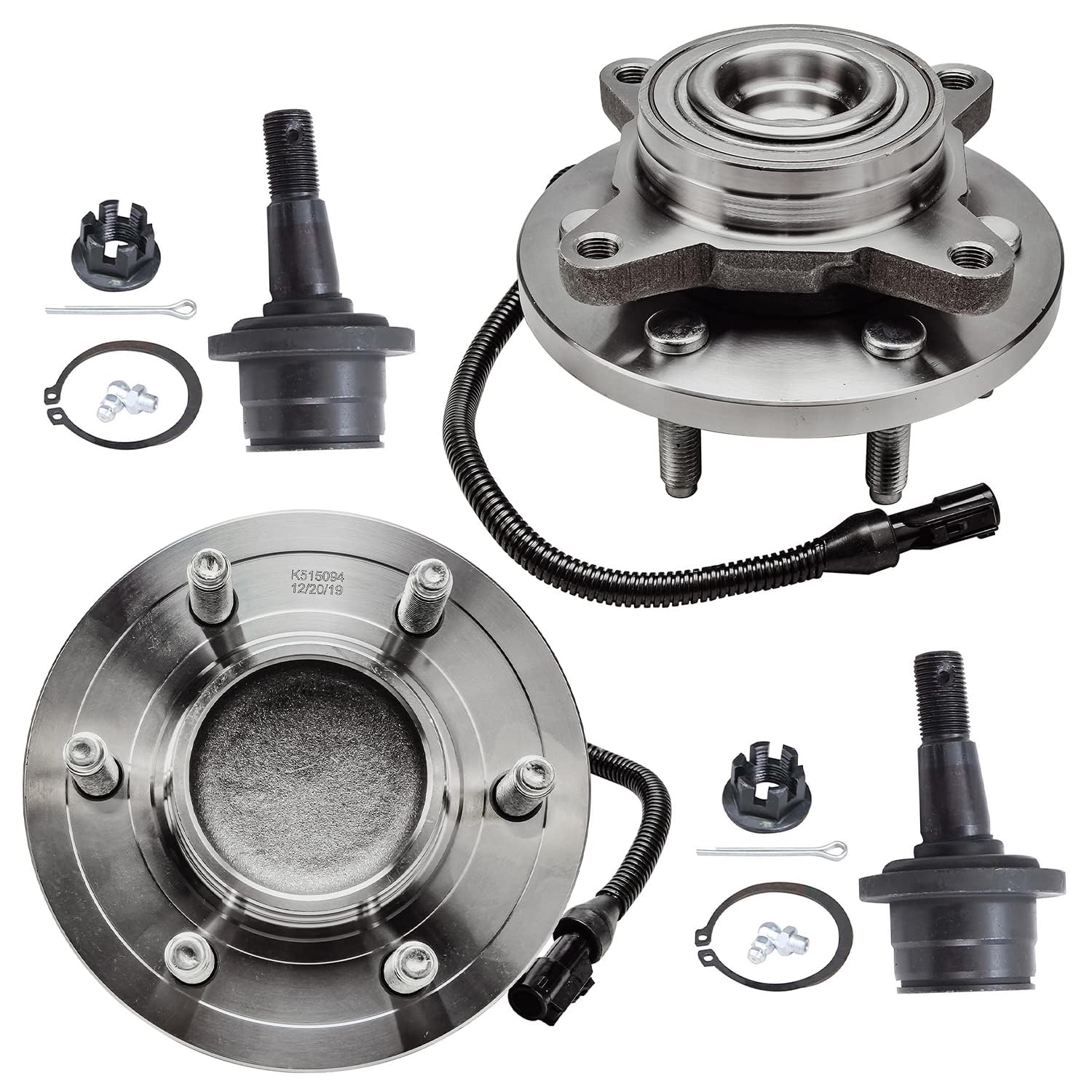 Detroit Axle - RWD Front Wheel Bearing Hub Kit for 07-10 Ford Expedition