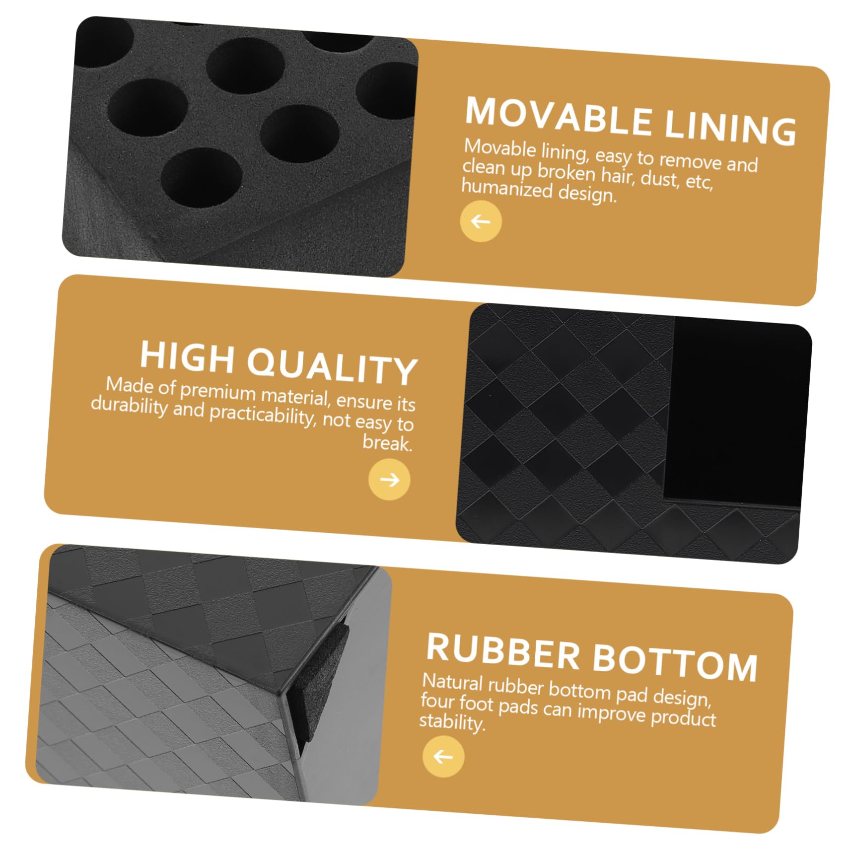 AUTSUPPL Men's Hair Cutting Kit Scissors Holder Hair Styling Tools Organizer Barber Storage Case Abs Durable Box