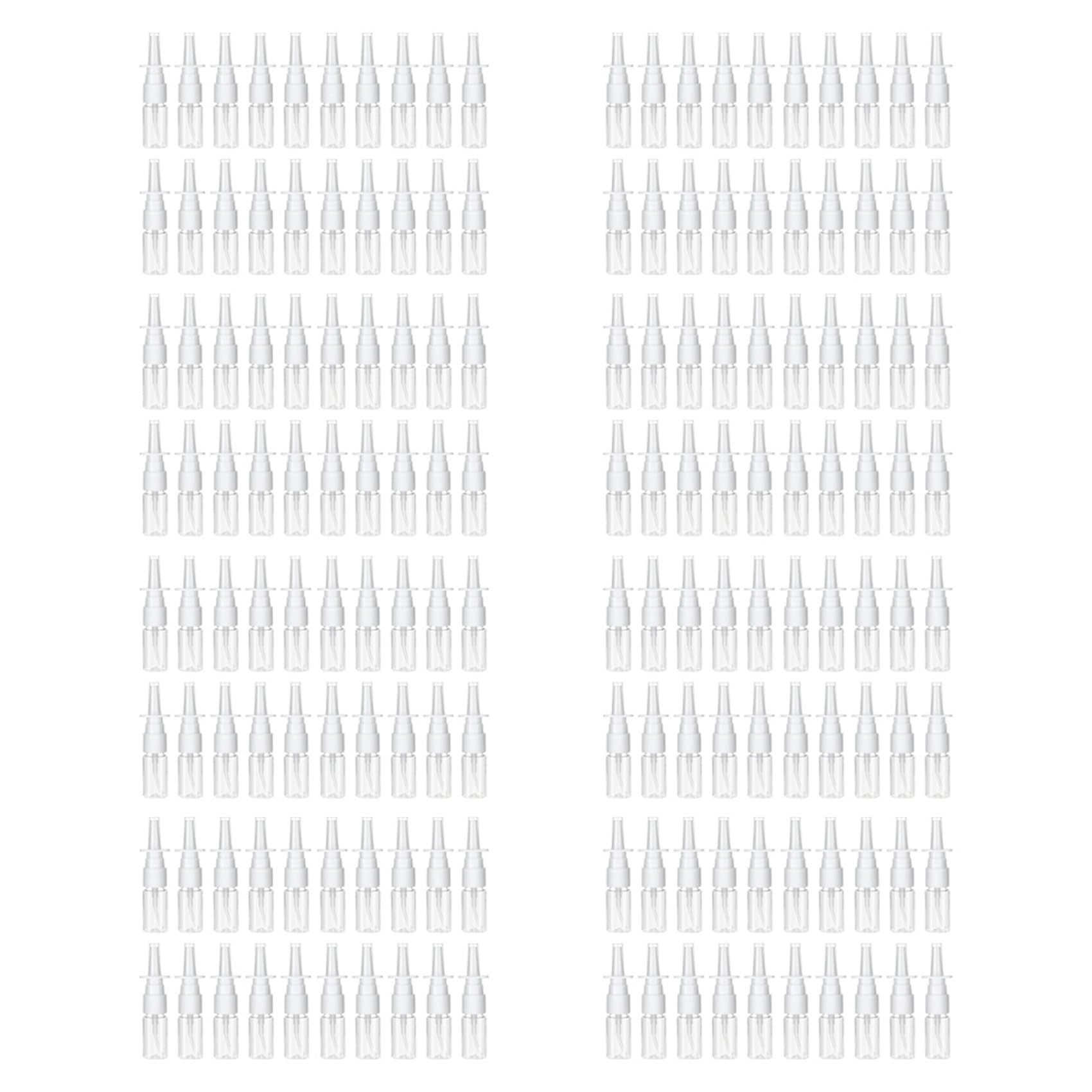 Jnchdghwa 160Pcs Nasal Bottle, 10ML Clear Small Empty Nose Bottle Reusable Fine Mist Sprayers for Travel
