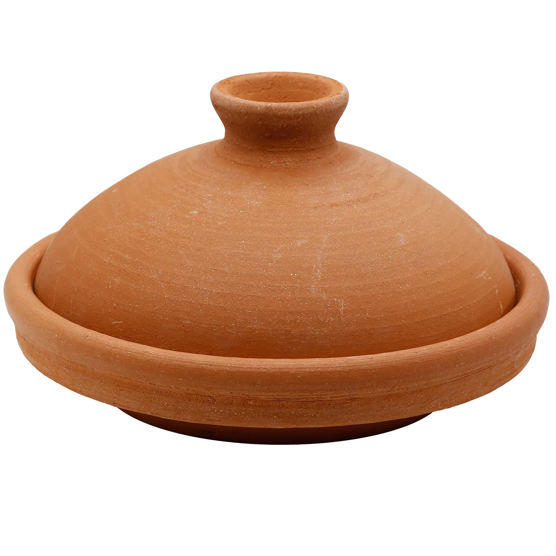 Marokkanische Tajine, Schmortopf aus Ton Ø 30cm Kochen für 3-4 Personen | Tagine unglasierter Gartopf Tontopf