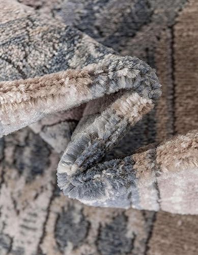 Miniatura 7 de Unique Loom Portland Collection Southwestern - Alfombra de área a rayas tono sobre tono (8 pies x 10 pies, rectangular, azul marinobronceado)