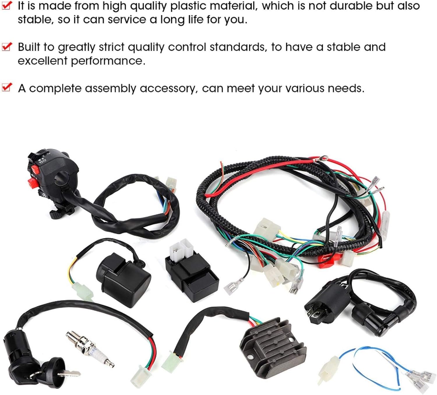 Electric Wiring Harness Wire CDI Assembly Accessory for ATV Quad Bike Fit for Fit for Motowork Harness Wire Harness Assembly