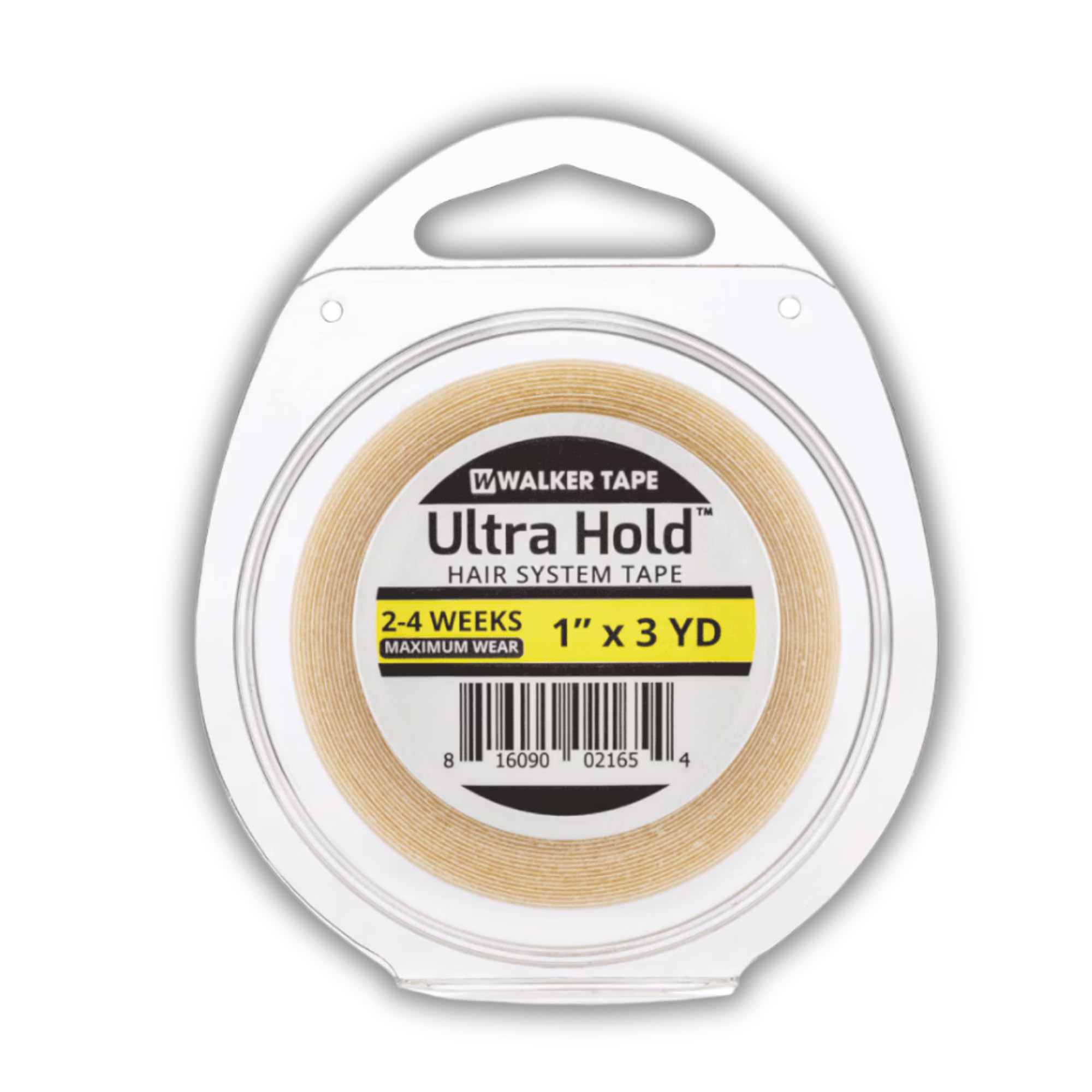 Walker Tape Ultra Hold Waterproof Double-Sided Hair System Wig Tape – All-Weather Resistant, Maximum Hold Up to 2-4 Weeks, 1 Inch X 3 Yards – Easy to Use & Clean for a Secure, Comfortable Fit