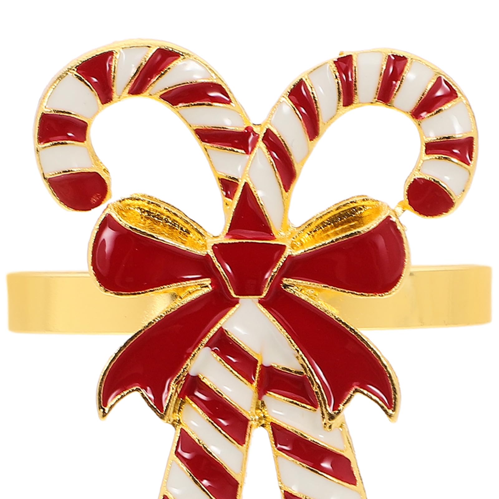 Didiseaon 4 Pezzi Anelli per Tovaglioli Natalizi in Lega Fermatavaglioli Decorativi con Fiocco Accessori Eleganti per Tavola di Natale e Feste