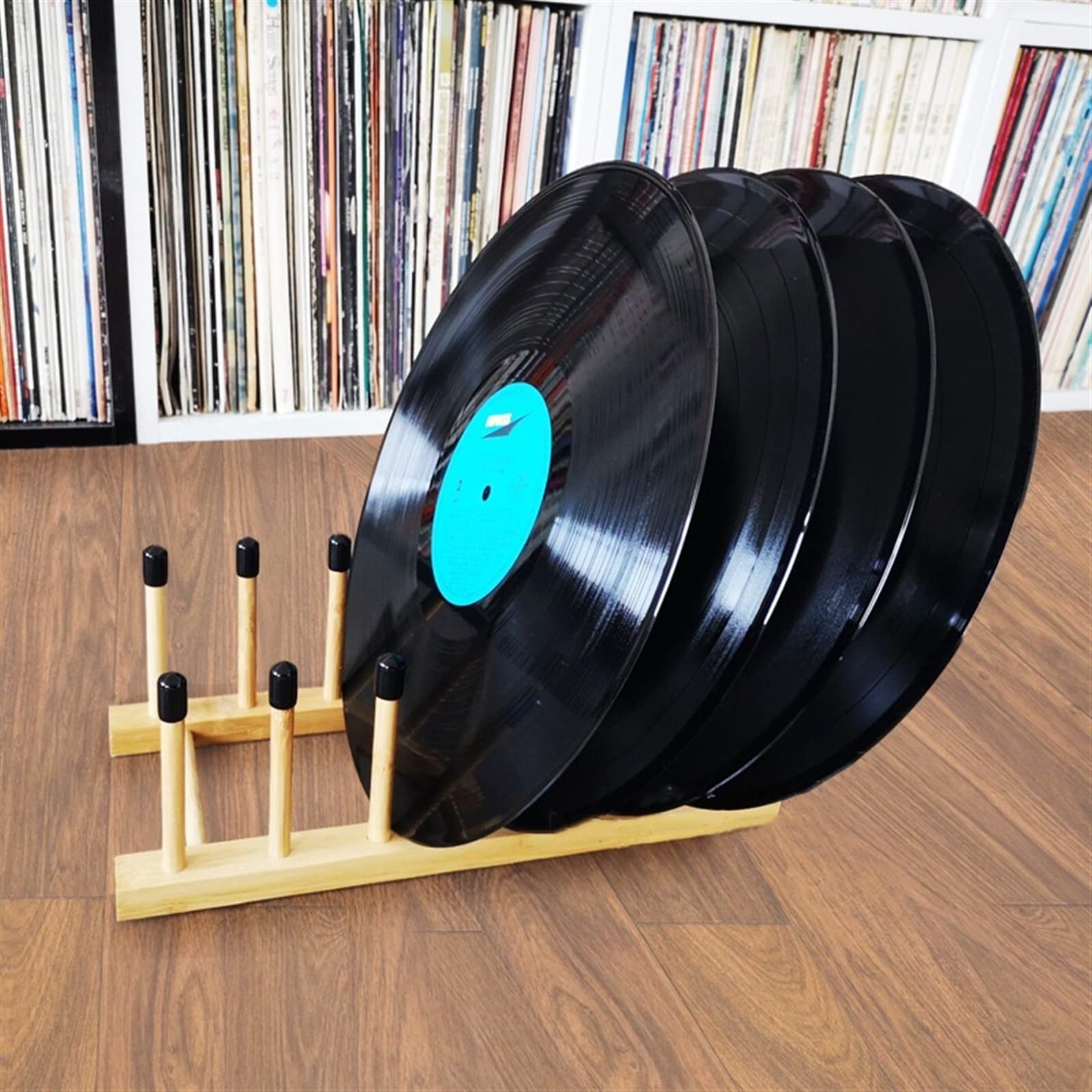 Rack per dischi Scaffale for dischi in vinile, supporto espositore for CD, moderno for ripiano portatile for da tavolo for 12" e 7"