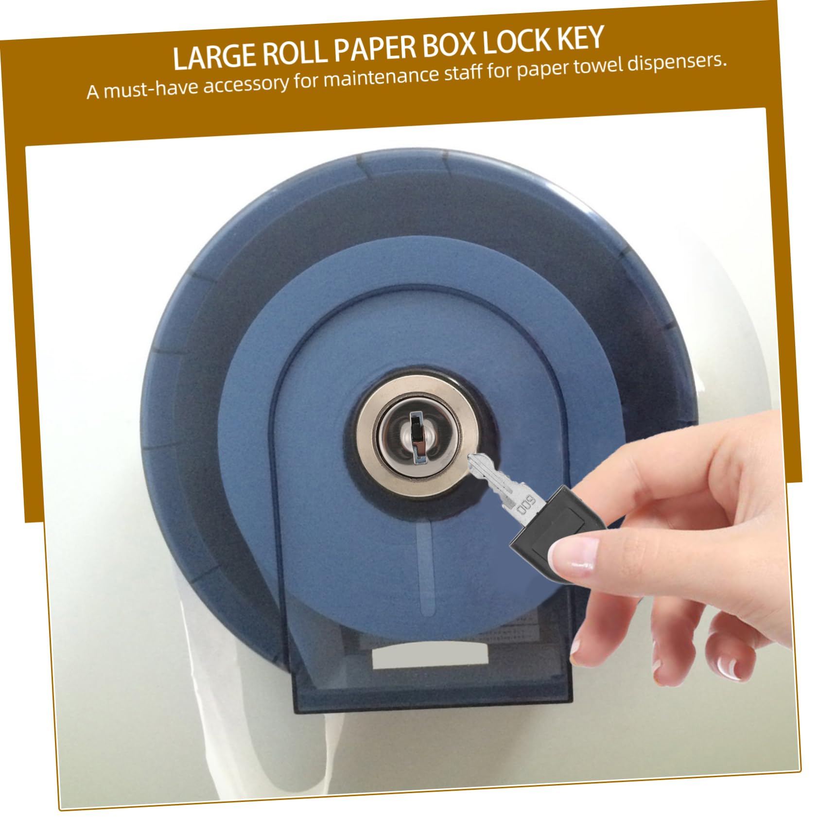 MUCKLILY 2pcs Tissue Box Key Commercial Toilet Paper an Fittings Paper Towels Dispenser Commercial Dispenser Keys Commercial Paper Towel Dispenser Keys Silver Stainless Steel