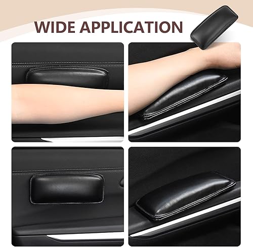 Miniatura 6 de Yumfugu 2 cojines protectores para consola central de automóvil, 7.0 x 3.1 pulgadas, impermeables, de esponja suave, para marco de vehículo,