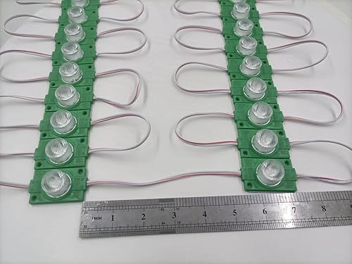 Vista 28 de Módulo LED azul de 12 V con lente 2.0 W para caja de luz con cinta adhesiva trasera (paquete de 20 unidades)