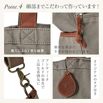 Amazon | [ノートルファボリ] キャンバス トートバッグ レディース