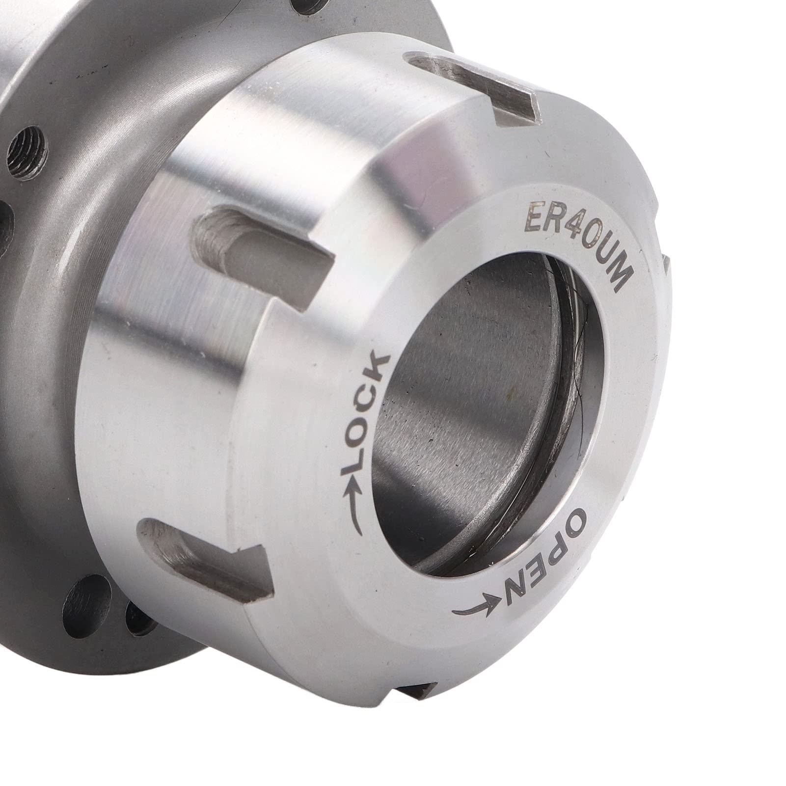 Portabrocas de sujeción, Repuesto Compacto para Torno de fresadora CNC ER40 de 80mm de diámetro para Torno de fresadora CNC de Acero al Carbono