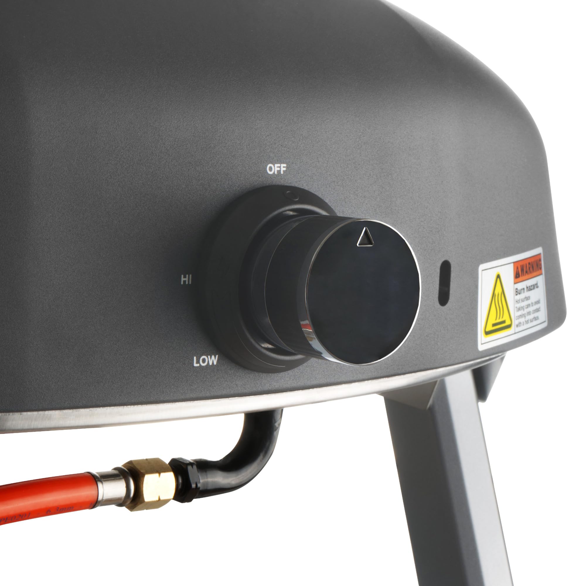 BBQ-Toro Gas Pizzaofen mit Drehfunktion | Mobiler Pizza Ofen mit Pizzastein | 8,5 kW | Gasofen, Gasgrill Camping | Ofen 360° Drehbar (Pizzaofen mit rundem Pizzastein)