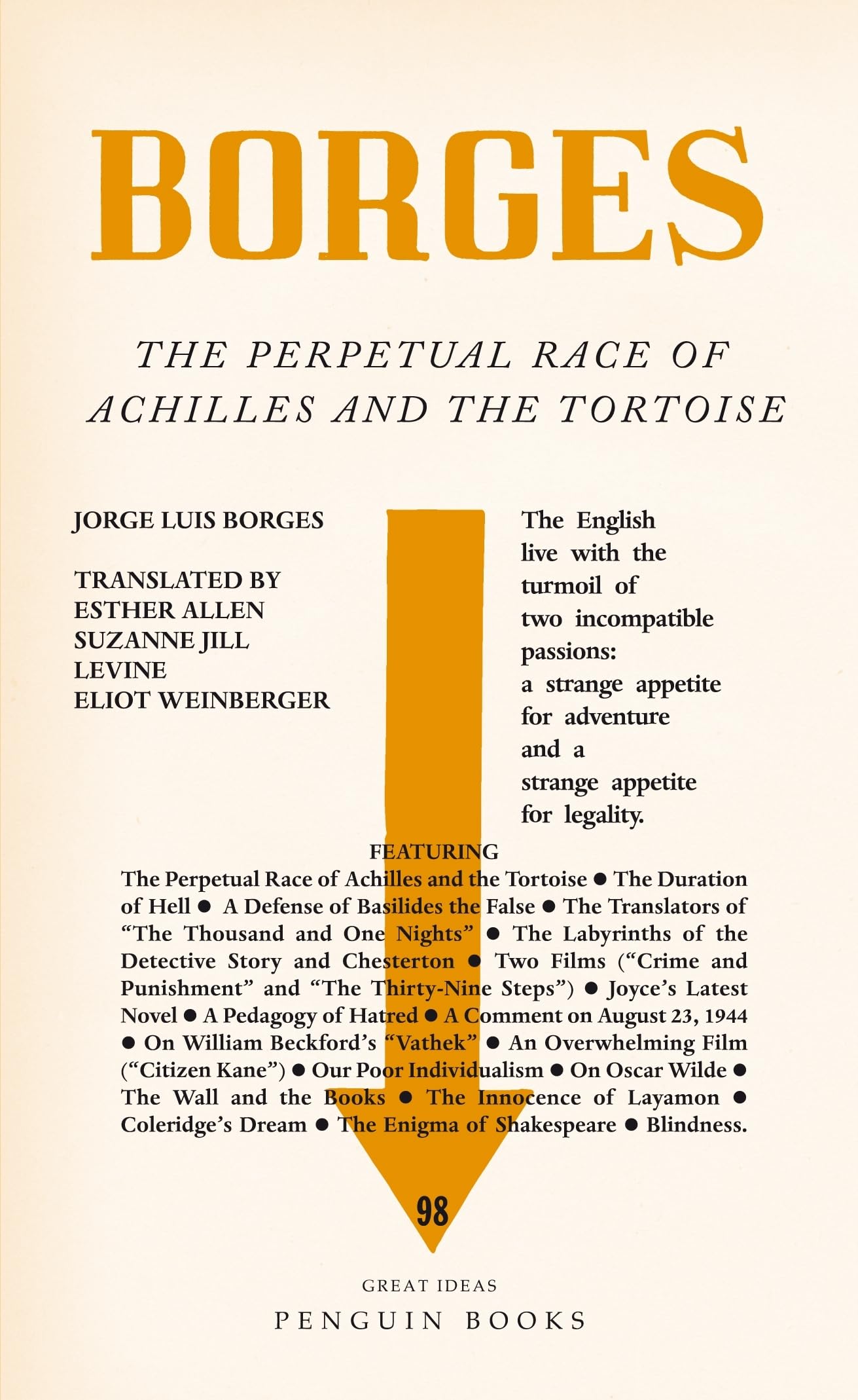 The Perpetual Race of Achilles and the Tortoise: Jorge Luis Borges (Penguin Great Ideas)